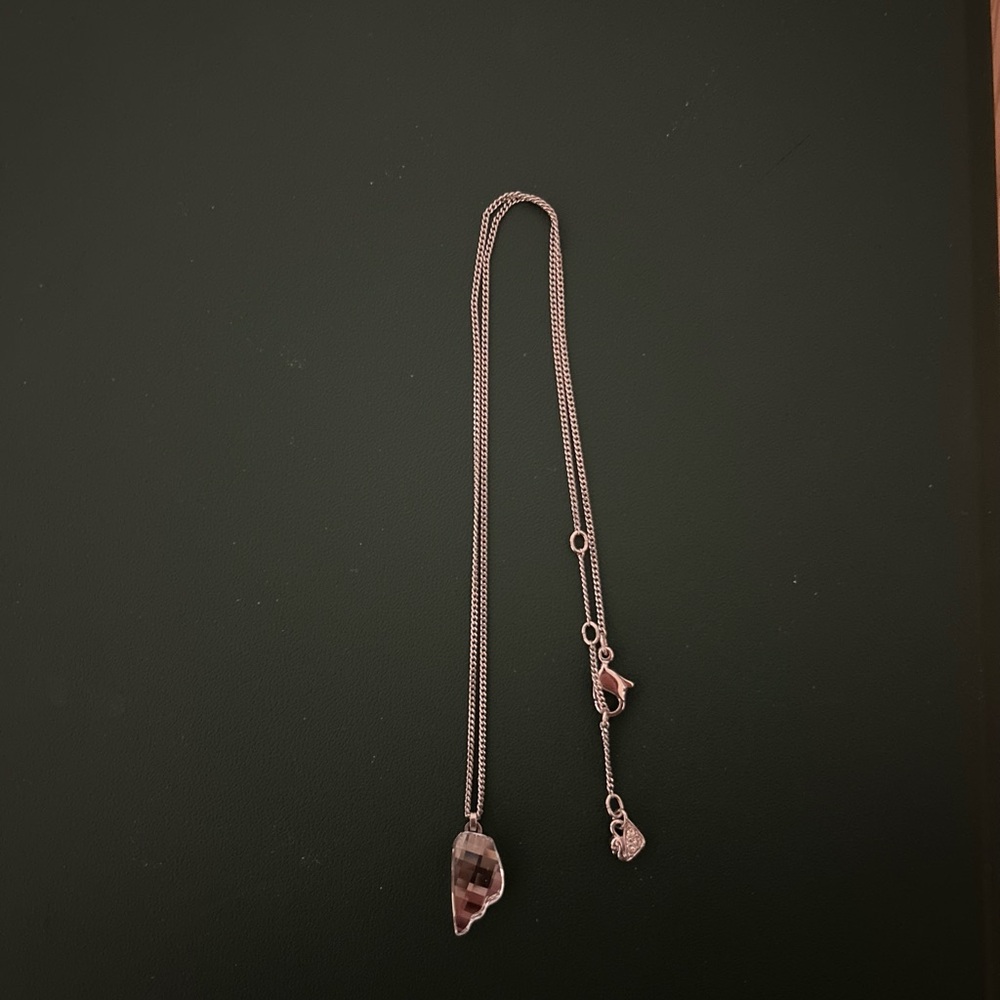 Elegant Silver Swarovski Necklace with Pendant